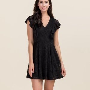 Francesca’s - Black Ruffle Lace Dress